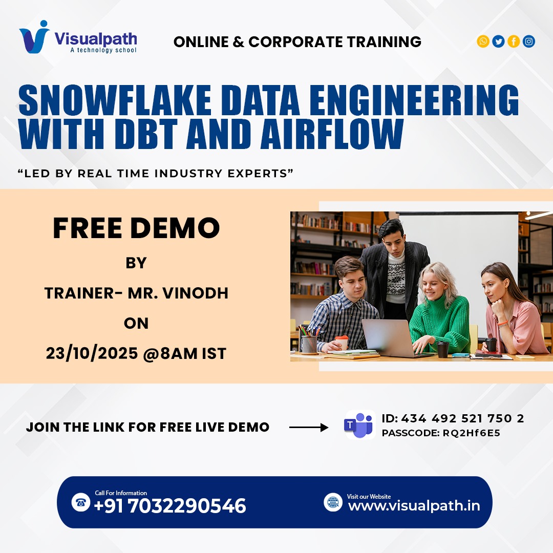 Join the Free Demo on Snowflake Data Engineering